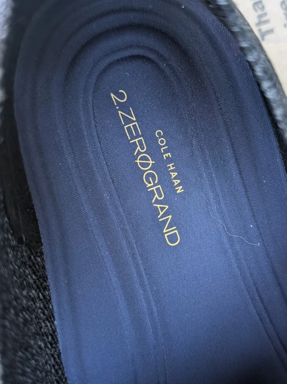Cole Haan 2.ZERØGRAND Stitchlite Oxford shoes in black knit fabric size 9M